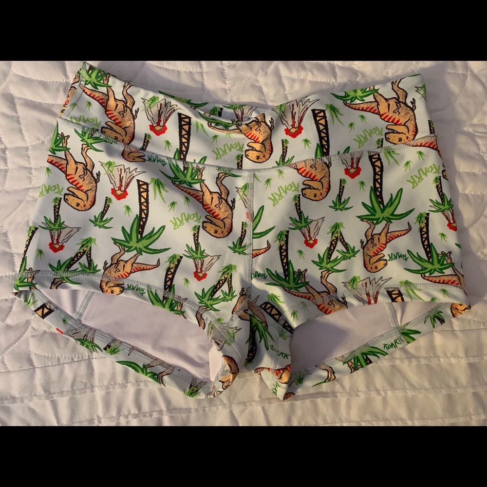 Dinosaur workout shorts